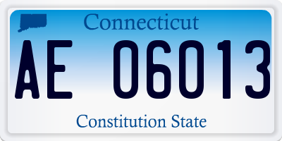 CT license plate AE06013