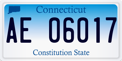 CT license plate AE06017