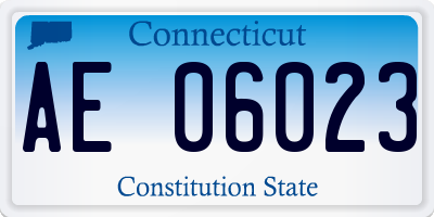 CT license plate AE06023