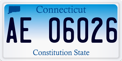 CT license plate AE06026