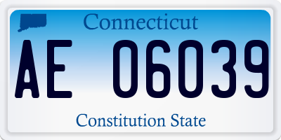 CT license plate AE06039