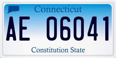 CT license plate AE06041