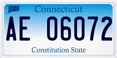 CT license plate AE06072
