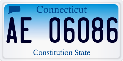 CT license plate AE06086