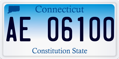 CT license plate AE06100