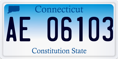 CT license plate AE06103