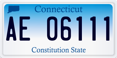 CT license plate AE06111