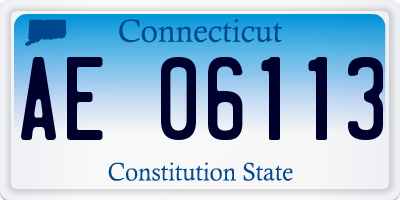 CT license plate AE06113