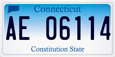 CT license plate AE06114