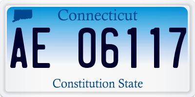 CT license plate AE06117