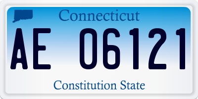 CT license plate AE06121