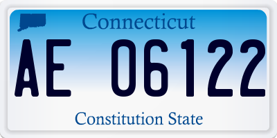 CT license plate AE06122