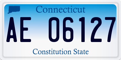 CT license plate AE06127
