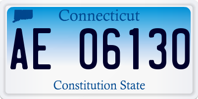 CT license plate AE06130