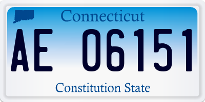 CT license plate AE06151