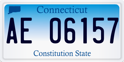 CT license plate AE06157