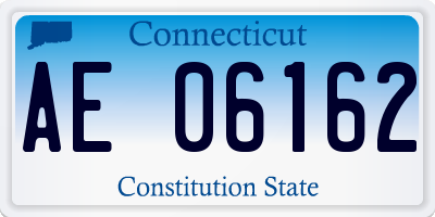 CT license plate AE06162