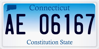 CT license plate AE06167