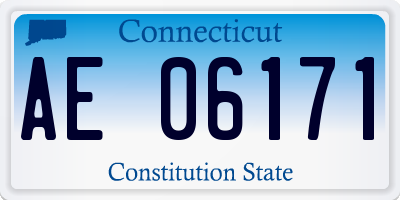 CT license plate AE06171