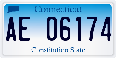 CT license plate AE06174