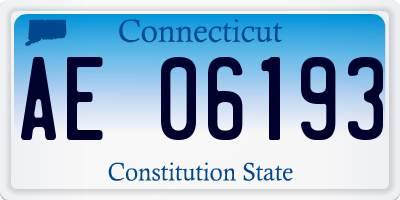 CT license plate AE06193