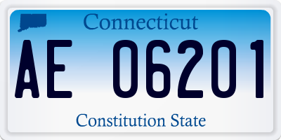 CT license plate AE06201