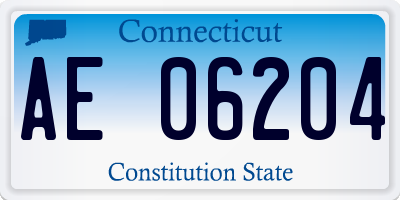 CT license plate AE06204