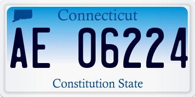 CT license plate AE06224