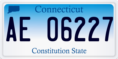 CT license plate AE06227