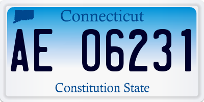 CT license plate AE06231
