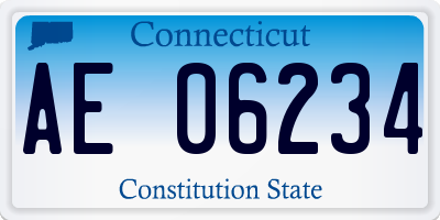 CT license plate AE06234