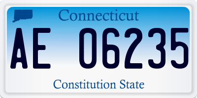 CT license plate AE06235