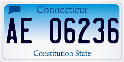 CT license plate AE06236