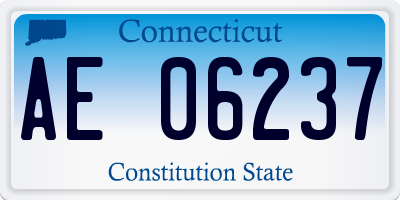 CT license plate AE06237