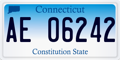 CT license plate AE06242