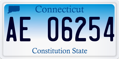 CT license plate AE06254