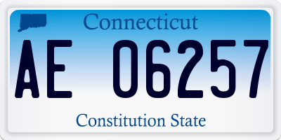 CT license plate AE06257