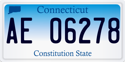 CT license plate AE06278