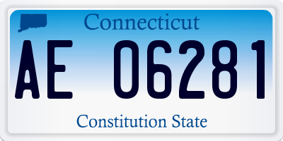 CT license plate AE06281