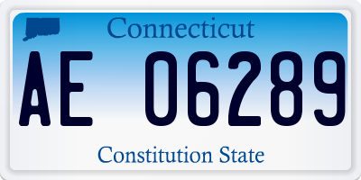 CT license plate AE06289