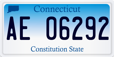 CT license plate AE06292