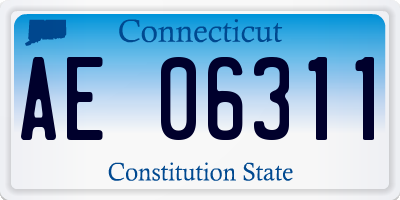 CT license plate AE06311