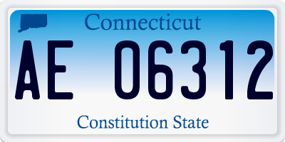 CT license plate AE06312