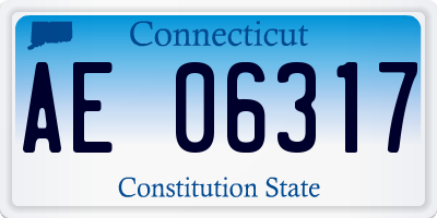CT license plate AE06317