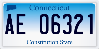 CT license plate AE06321