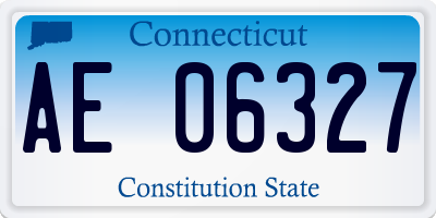 CT license plate AE06327