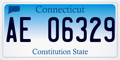 CT license plate AE06329