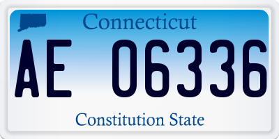 CT license plate AE06336