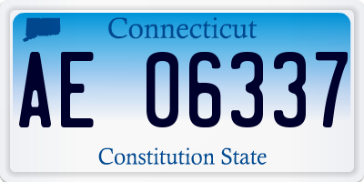 CT license plate AE06337