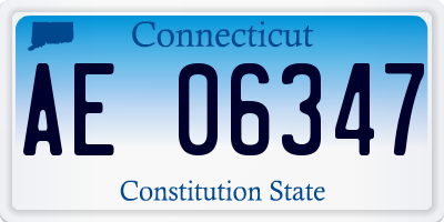 CT license plate AE06347